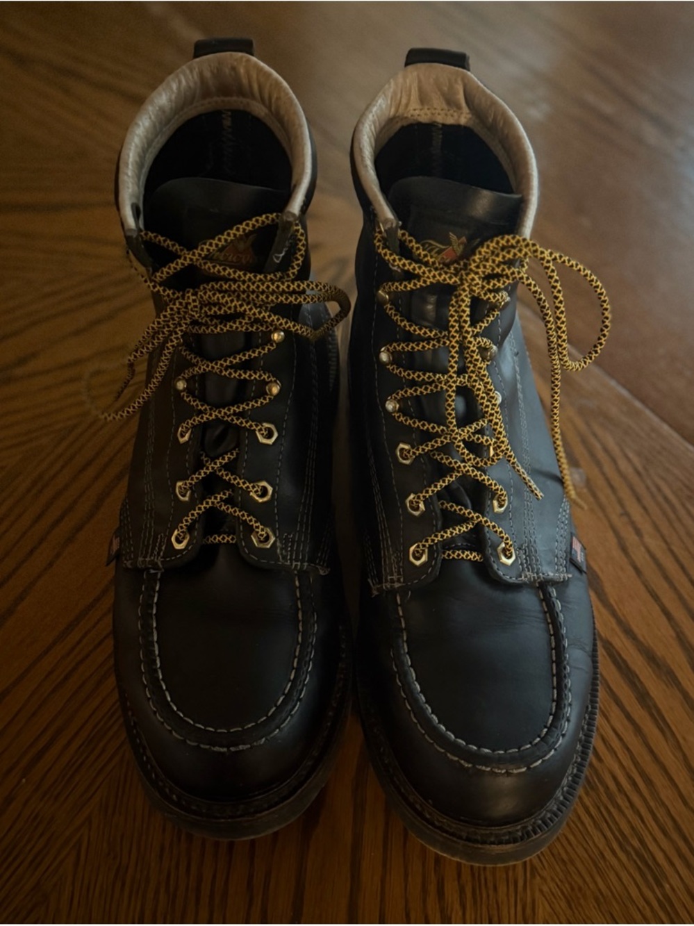 Thorogood AMERICAN HERITAGE – 6″ BLACK MOC TOE – MAXWEAR WEDGE